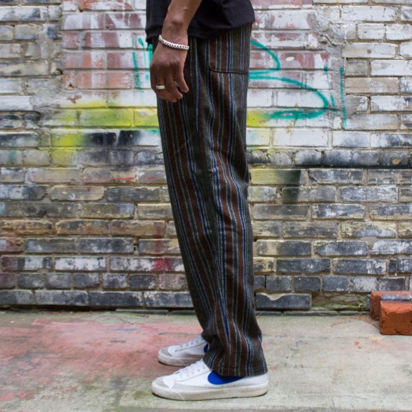 Wool Stripe Relaxed Pant on Sale - Image 4