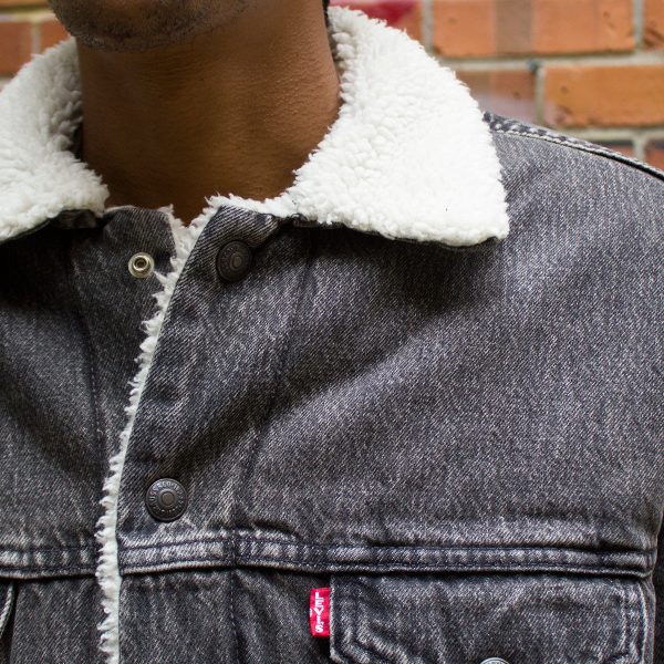 Vintage Fit Sherpa Trucker Jacket Online Sale - Image 5