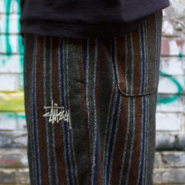 Wool Stripe Relaxed Pant on Sale - Image 3