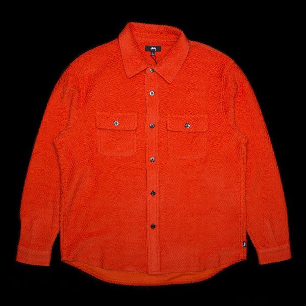 Textured Wool CPO L S Shirt Online now