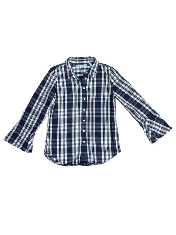 Top 3 4 Sleeve By Draper James In Plaid Pattern, Size: 6 Online now