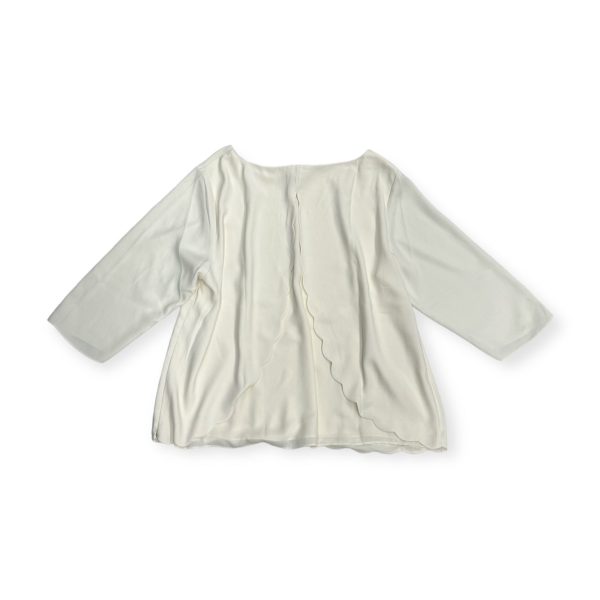 Top 3 4 Sleeve By Talbots In Cream, Size: 2x Online - Image 2