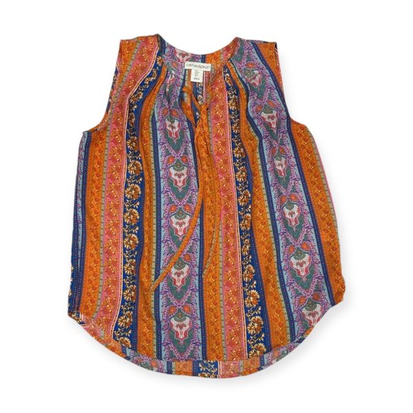 Top Sleeveless By Cynthia Rowley In Orange & Purple, Size: S For Cheap