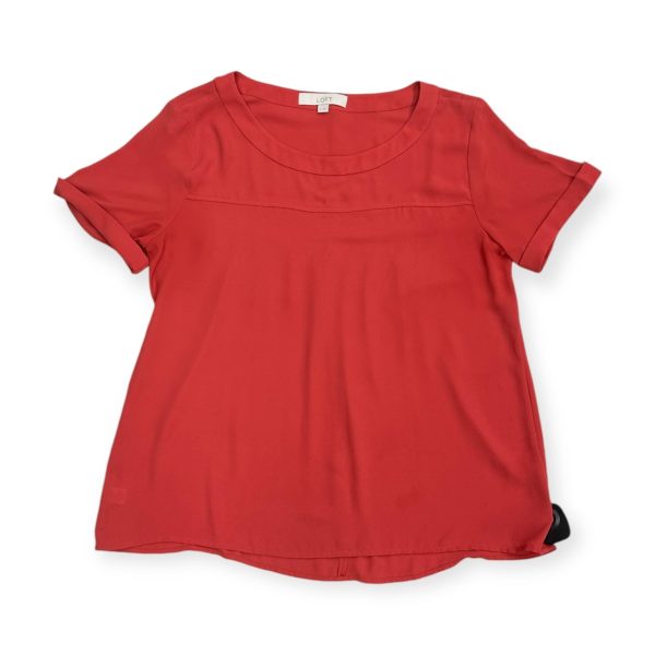 Top Short Sleeve By Loft In Coral, Size: M Discount