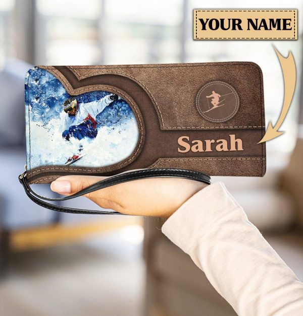 Personalized Skiing Clutch Purse - PU979PS Online Sale