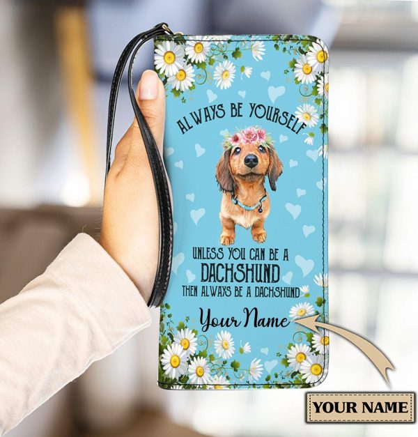 Personalized Dachshund Clutch Purse, Personalized Gift for Dachshund Lovers - PU947PS Online now